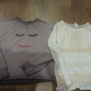 Bundle Anthropologie sweater and sweatshirt